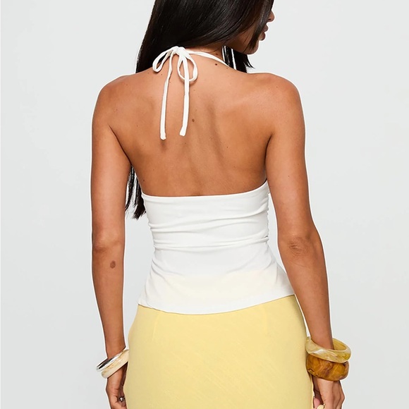 Princess Polly White Halter Top - Picture 4 of 5